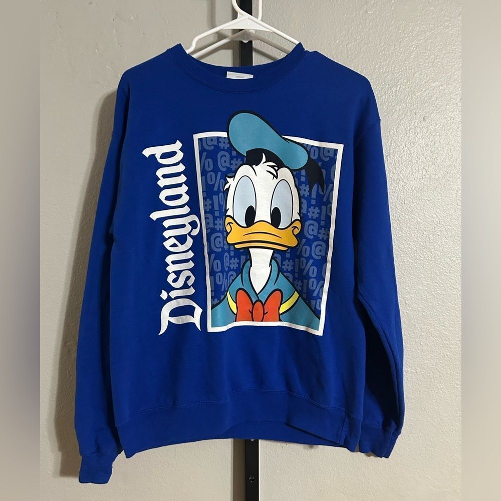 Disney Royal Blue Donald Duck Crewneck Sweatshirt size Small
